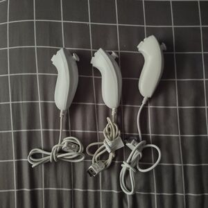 Nintendo White Nunchuk Controllers